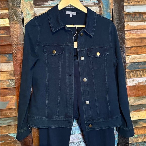 Habitat Set! Stonewash Denim Stretch Jacket & Denim Stretch Leggings navy blue - Picture 2 of 11